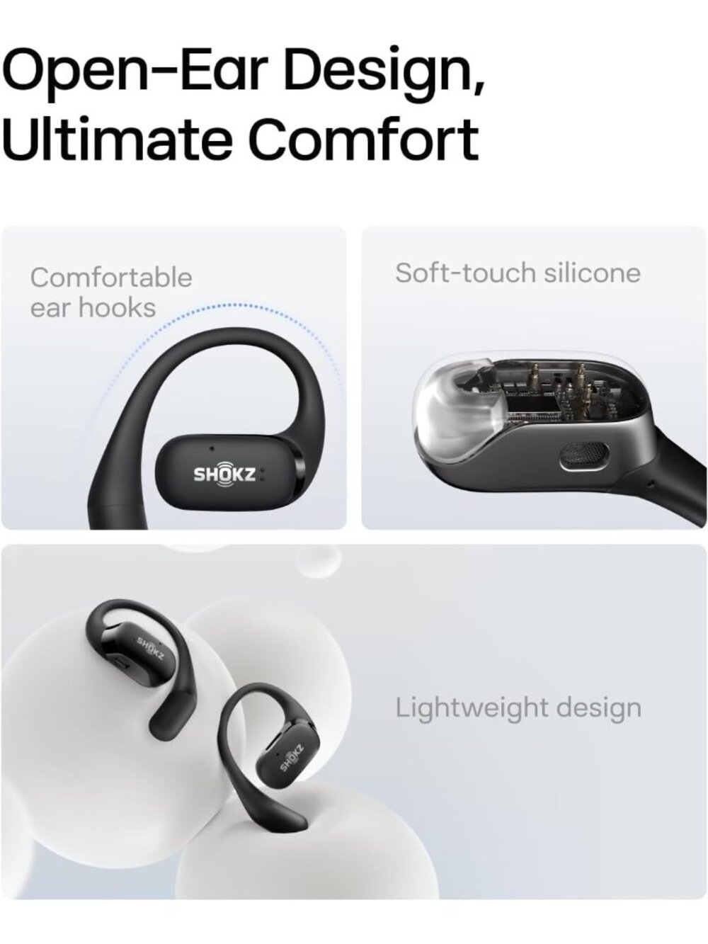 *NEW* SHOKZ OpenFit-Open-Ear Wireless Bluetooth 5.2 Headphones with Mic T910 - Picture 9 of 12